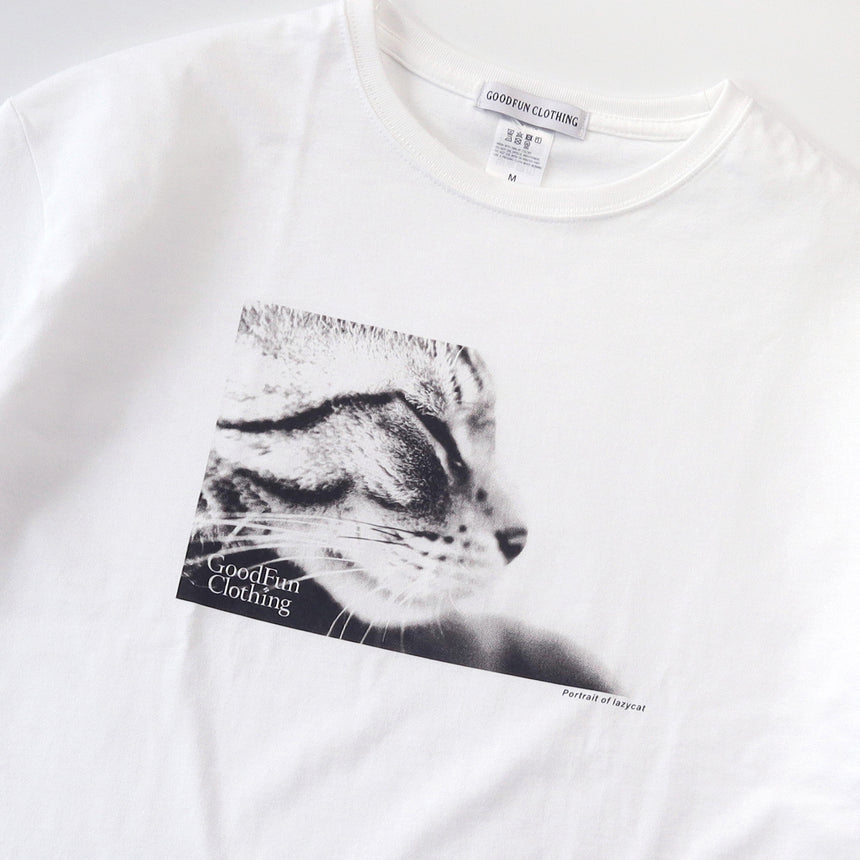 LAZYCATプリント Tシャツ