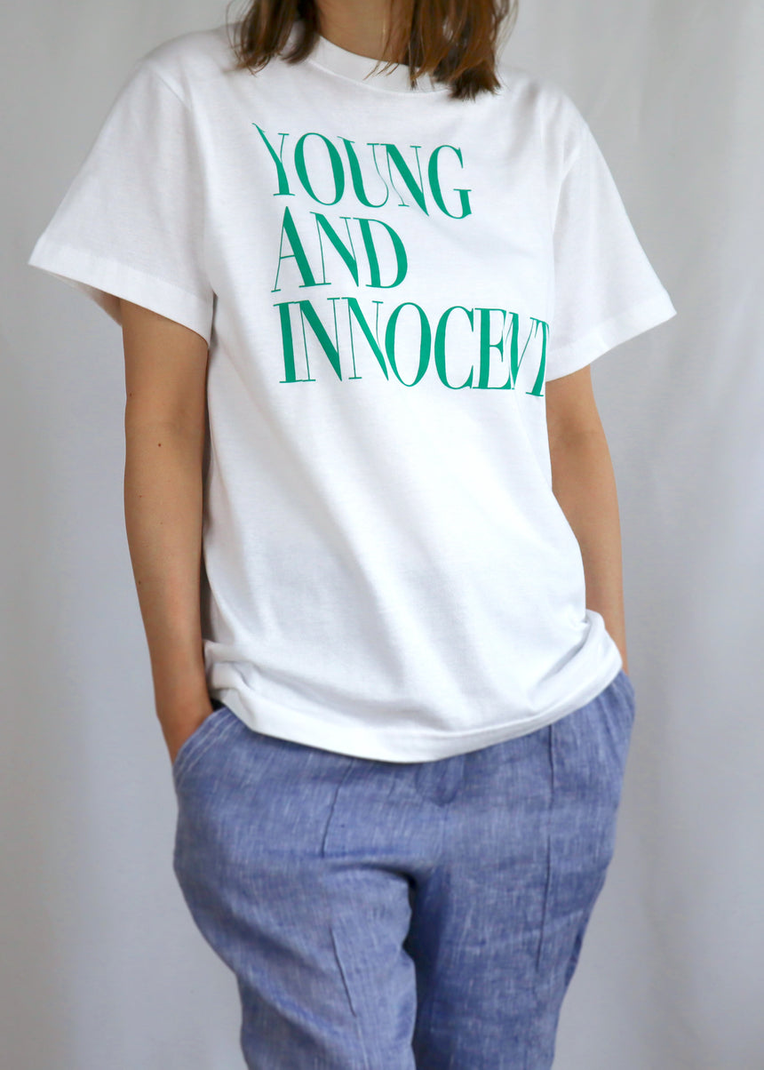 YOUNG AND INNOCENT プリント Tシャツ