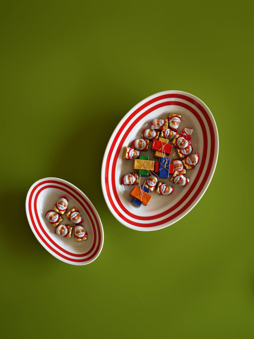 ［アウトレット］W Border Oval Plate26［Red］