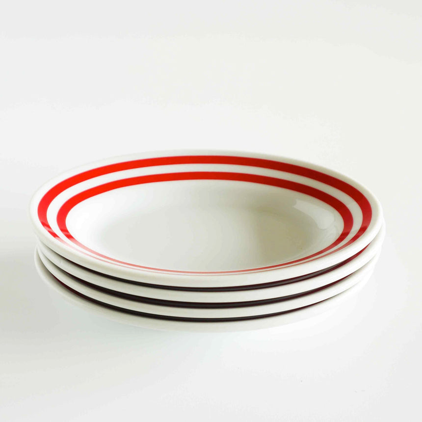 W Border Oval Plate26［Red］