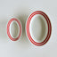 W Border Oval Plate26［Red］