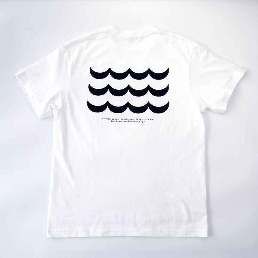 Wave icon プリント Tシャツ